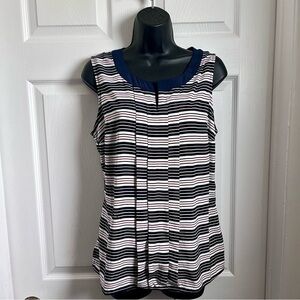 NWOT Tommy Hilfiger Tank Top camisole striped Women Large white blue summer